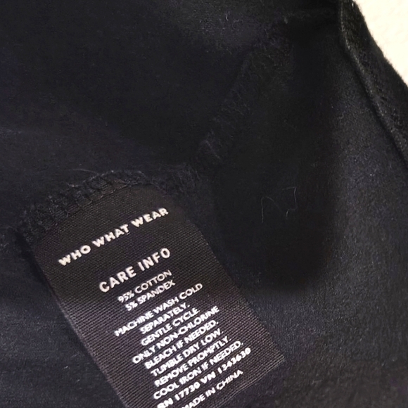 Who What Wear Black Short Sleeve Tee 95% Cotton - Picture 4 of 4